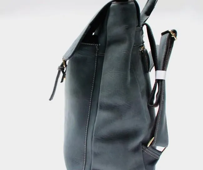 Leather Coffee Mens Backpack Cool Travel Backpacks Laptop Backpack for men