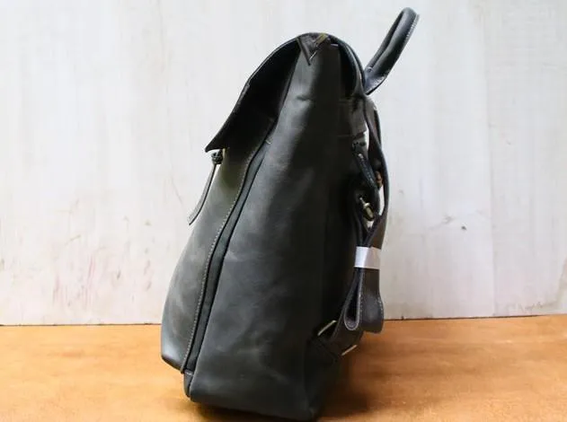 Leather Coffee Mens Backpack Cool Travel Backpacks Laptop Backpack for men