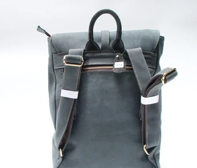 Leather Coffee Mens Backpack Cool Travel Backpacks Laptop Backpack for men