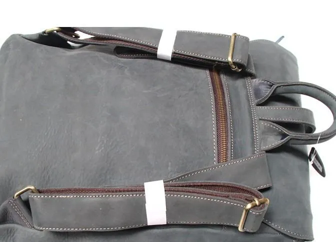 Leather Coffee Mens Backpack Cool Travel Backpacks Laptop Backpack for men