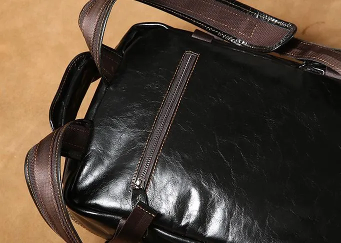 Leather Cool Mens Backpack Large Travel Backpack Hiking Backpack for Men