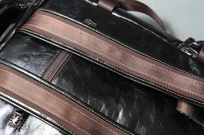 Leather Cool Mens Backpack Large Travel Backpack Hiking Backpack for Men