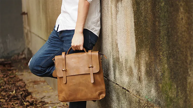 Leather men Briefcase Backpack Messenger Bag Shoulder bag