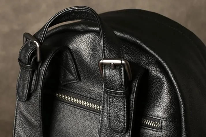 Leather Mens Backpacks Cool Large Black Travel Backpack Hiking Backpack for men