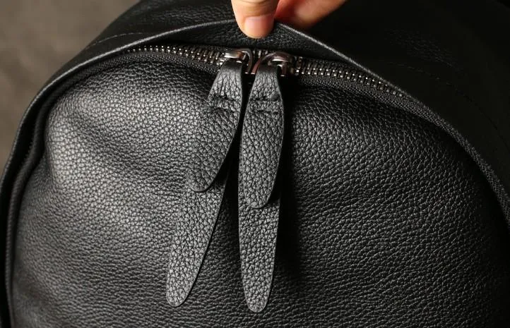 Leather Mens Backpacks Cool Large Black Travel Backpack Hiking Backpack for men
