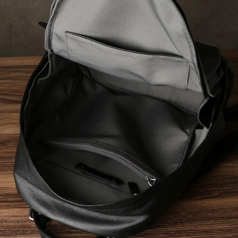 Leather Mens Backpacks Cool Large Black Travel Backpack Hiking Backpack for men