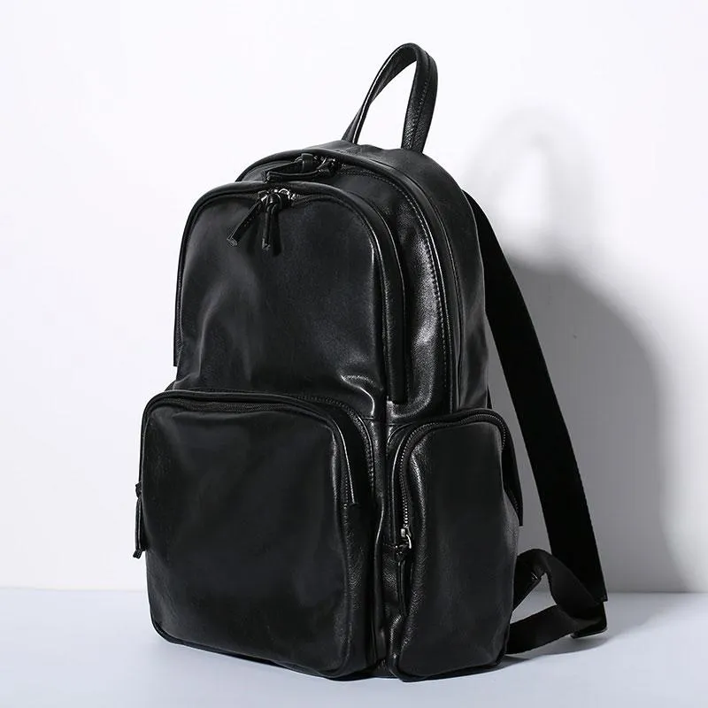 Leather Mens Cool Backpack Travel Backpack Hiking Backpack for Men