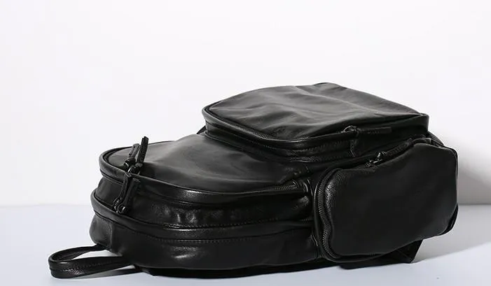 Leather Mens Cool Backpack Travel Backpack Hiking Backpack for Men