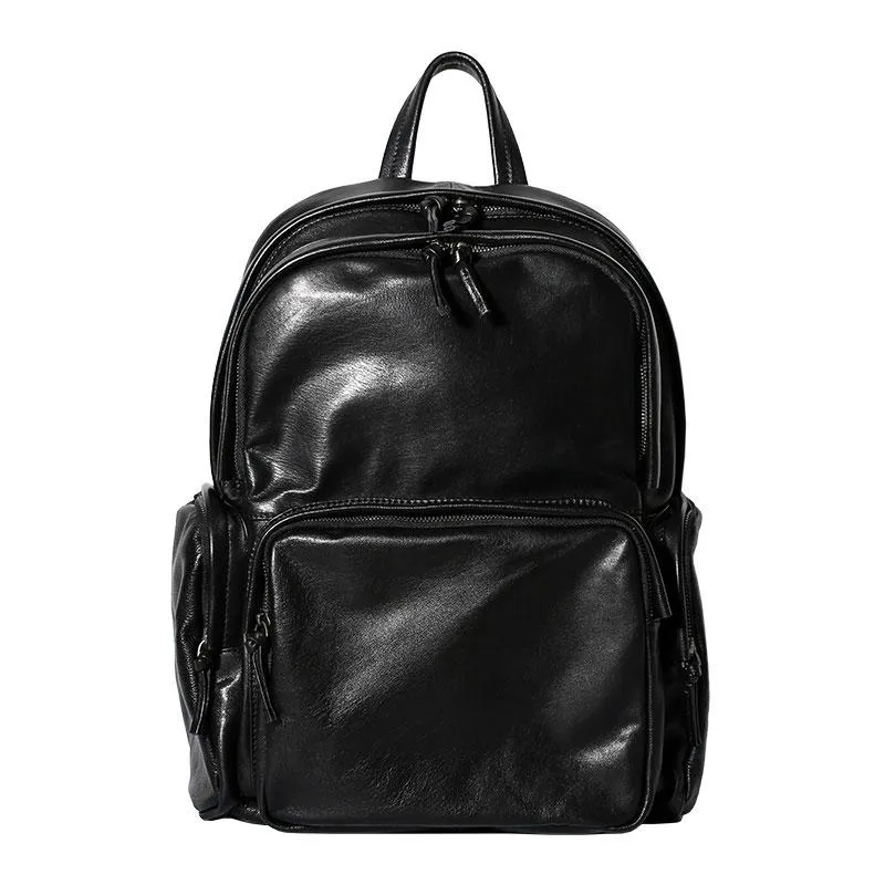 Leather Mens Cool Backpack Travel Backpack Hiking Backpack for Men
