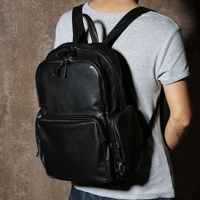 Leather Mens Cool Backpack Travel Backpack Hiking Backpack for Men
