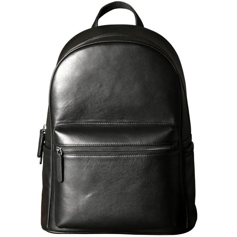 Leather Mens Large Cool Backpack Black Travel Backpack Hiking Backpack for men