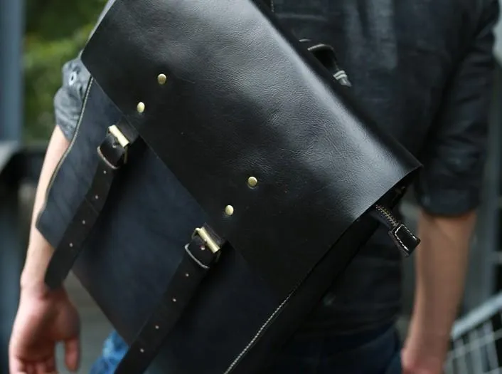 Leather Mens School Backpacks Travel Backpacks Laptop Backpack for men