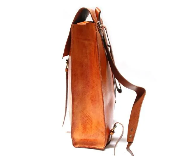 Leather Mens School Backpacks Travel Backpacks Laptop Backpack for men