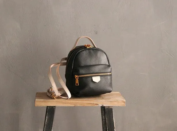 LEATHER Mini WOMEN Backpack Purse Small Backpack FOR WOMEN