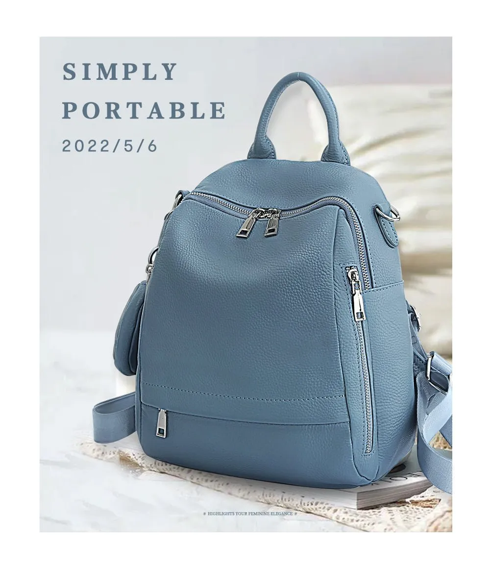 Leather School & Travel Backpack: High Quality
