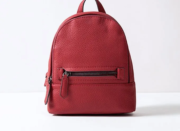 Leather Stylish Womens Small Backpack Mini Travel Backpack Purse for Women