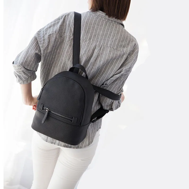 Leather Stylish Womens Small Backpack Mini Travel Backpack Purse for Women