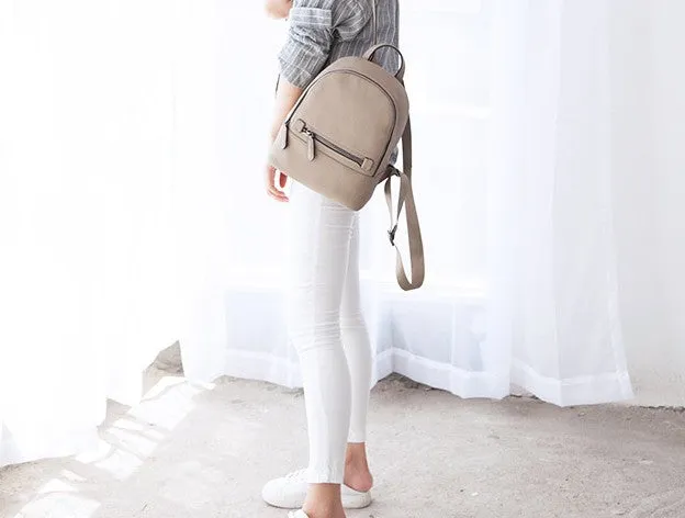 Leather Stylish Womens Small Backpack Mini Travel Backpack Purse for Women