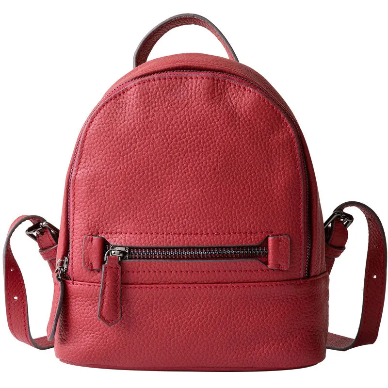 Leather Stylish Womens Small Backpack Mini Travel Backpack Purse for Women