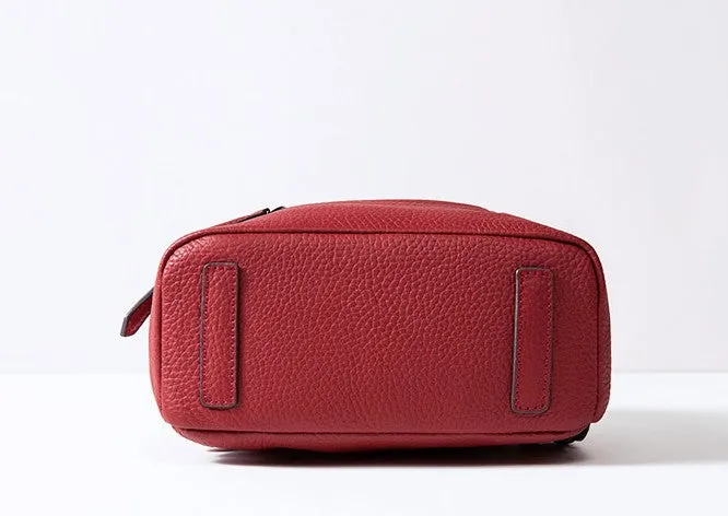 Leather Stylish Womens Small Backpack Mini Travel Backpack Purse for Women