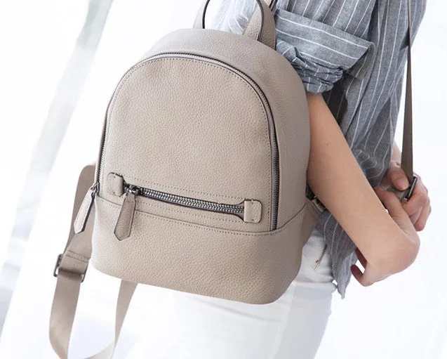 Leather Stylish Womens Small Backpack Mini Travel Backpack Purse for Women