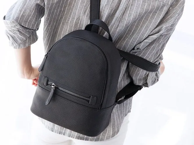 Leather Stylish Womens Small Backpack Mini Travel Backpack Purse for Women