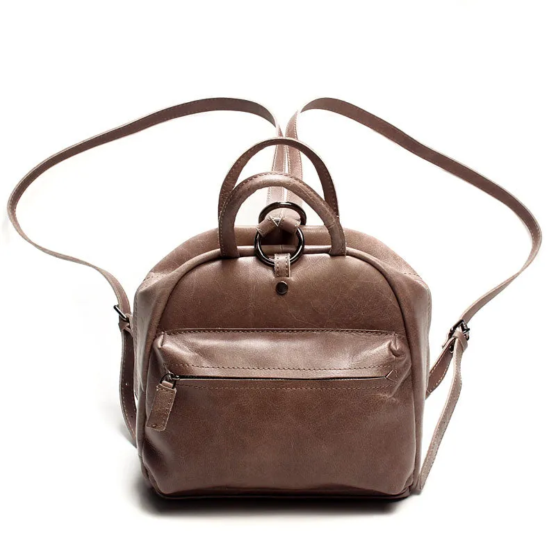 LEATHER WOMEN Backpack Purses Cute Vintage School Backpacks FOR WOMEN