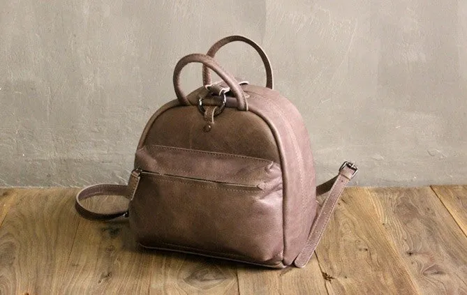 LEATHER WOMEN Backpack Purses Cute Vintage School Backpacks FOR WOMEN