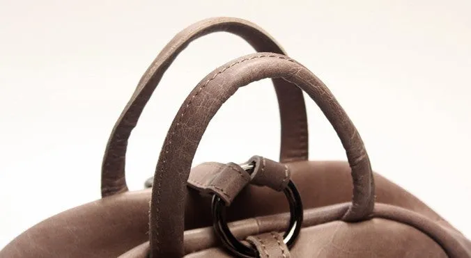 LEATHER WOMEN Backpack Purses Cute Vintage School Backpacks FOR WOMEN