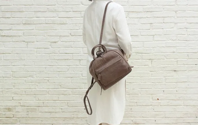 LEATHER WOMEN Backpack Purses Cute Vintage School Backpacks FOR WOMEN