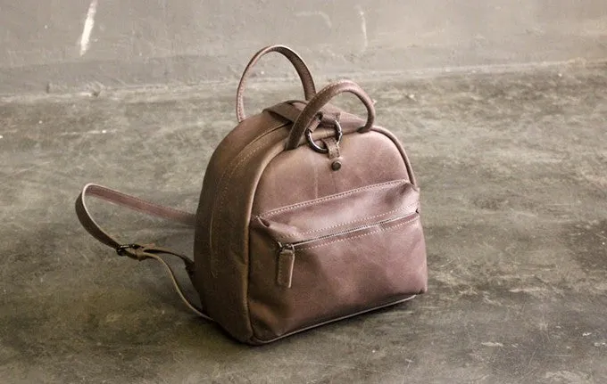 LEATHER WOMEN Backpack Purses Cute Vintage School Backpacks FOR WOMEN