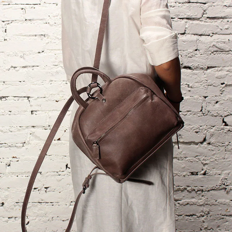 LEATHER WOMEN Backpack Purses Cute Vintage School Backpacks FOR WOMEN
