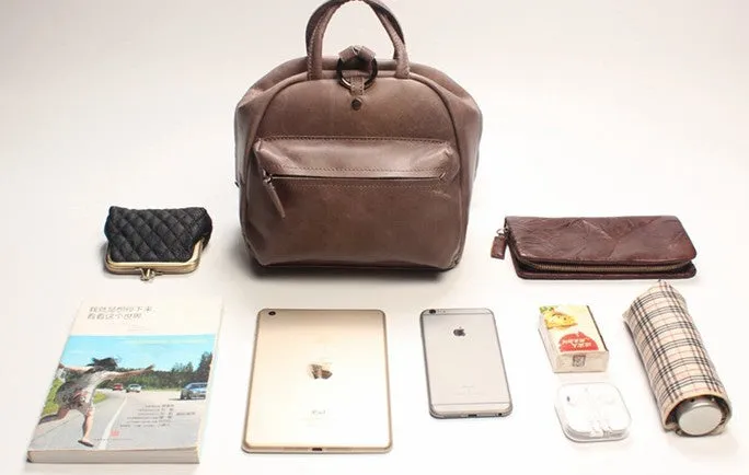 LEATHER WOMEN Backpack Purses Cute Vintage School Backpacks FOR WOMEN