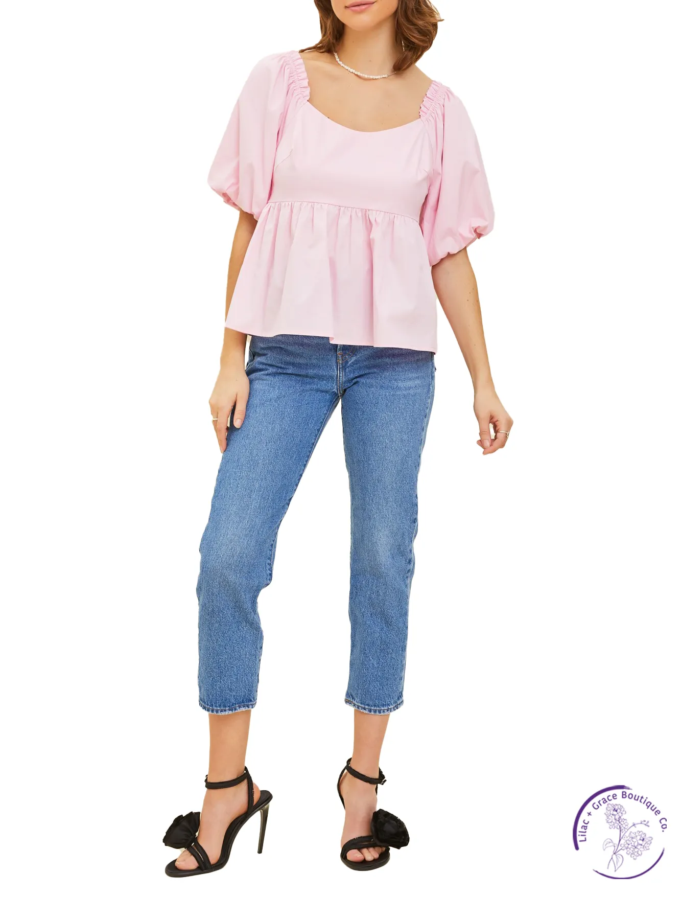 Light & Lovely Balloon Sleeve Blouse
