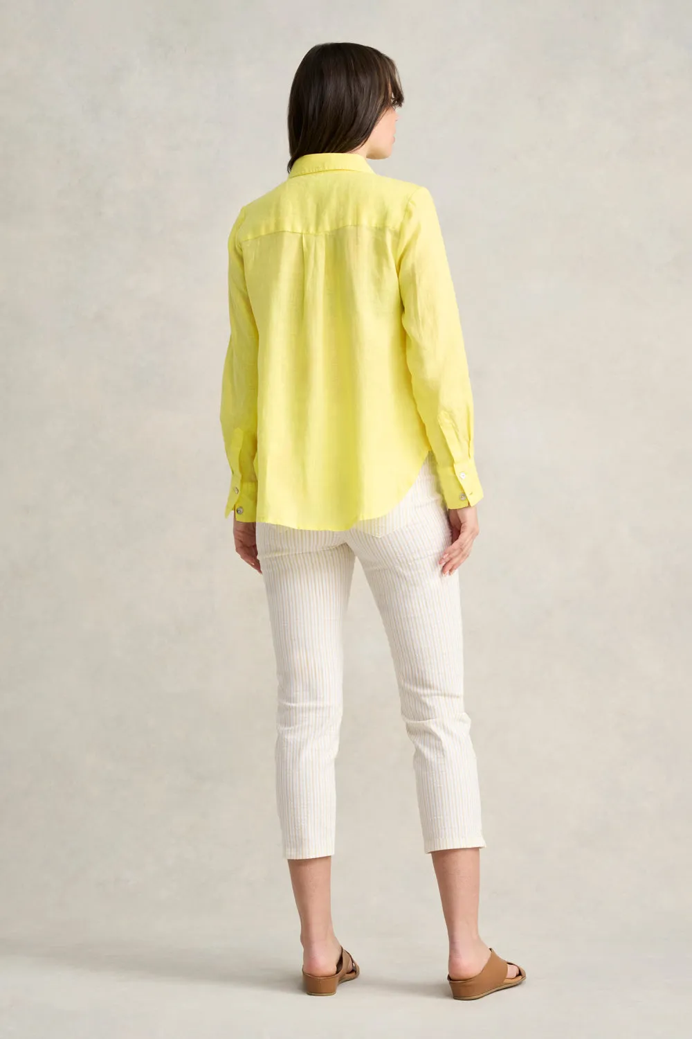 Lightweight French Linen Shirt - Lemon