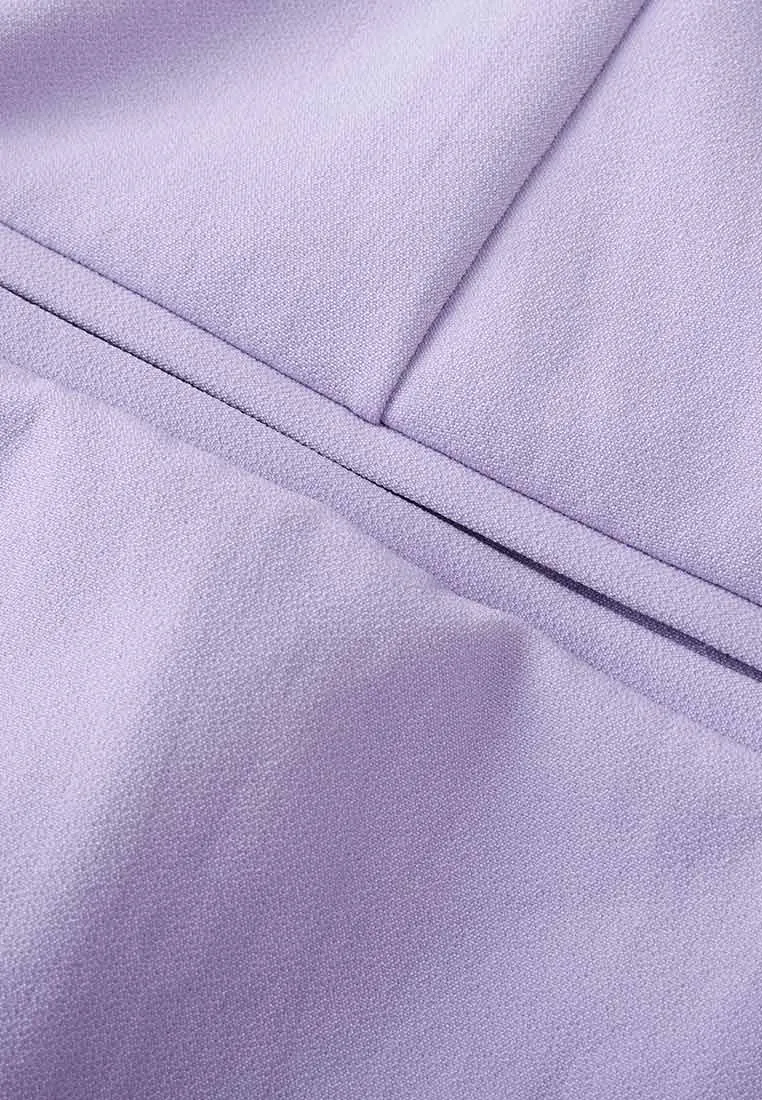 Lilac Straight-leg Crepe Pants