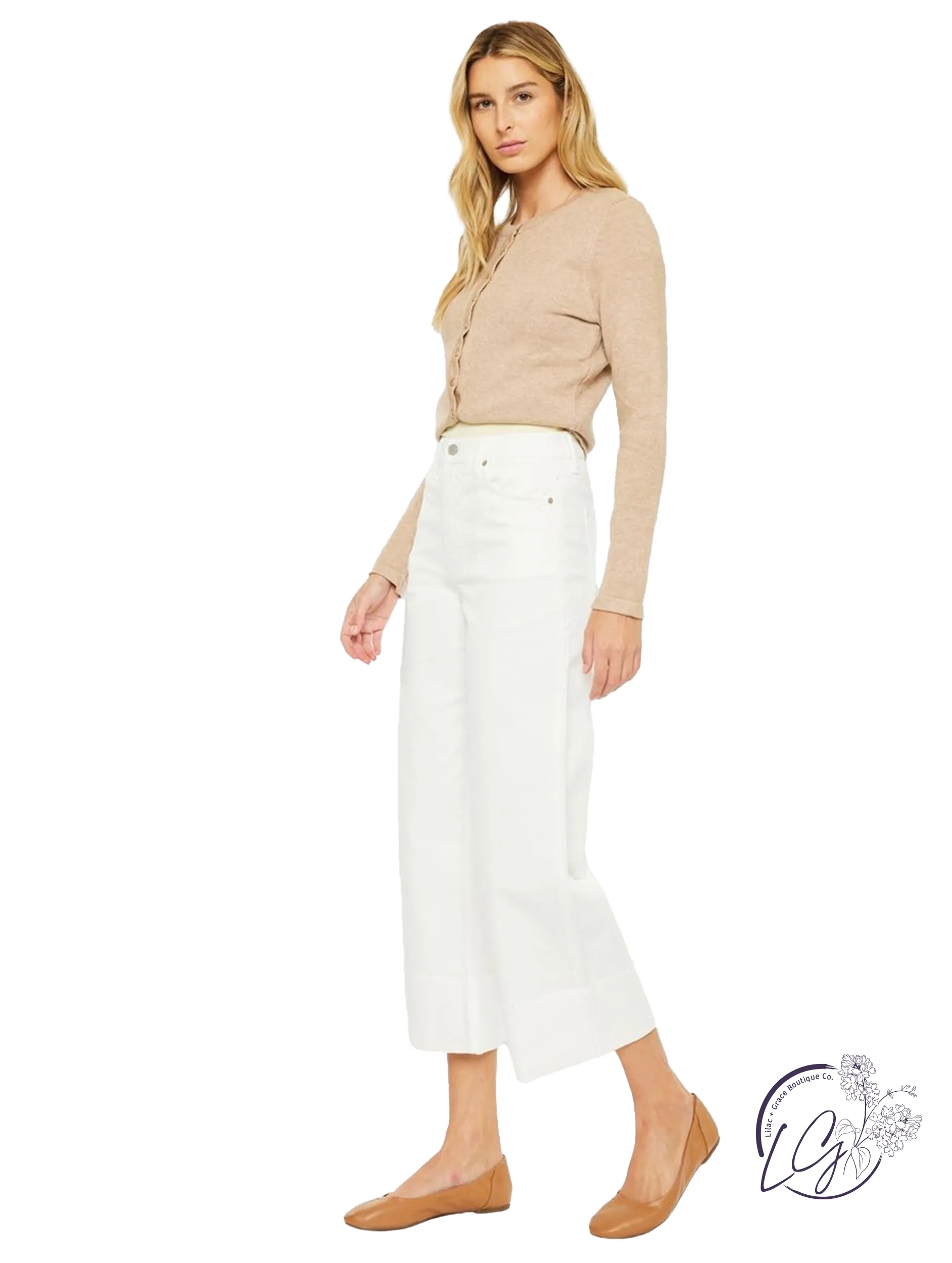 Livia Ultra High-Rise '90s Cropped Wide Leg Jeans by Kan Can