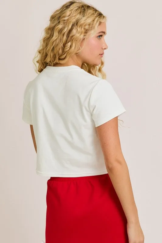 Lobster Graphic Round Neck Top