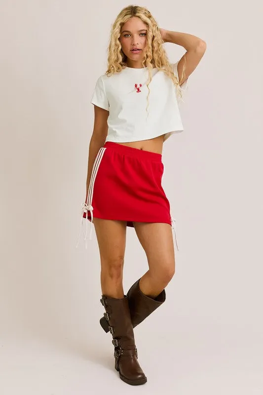 Lobster Graphic Round Neck Top