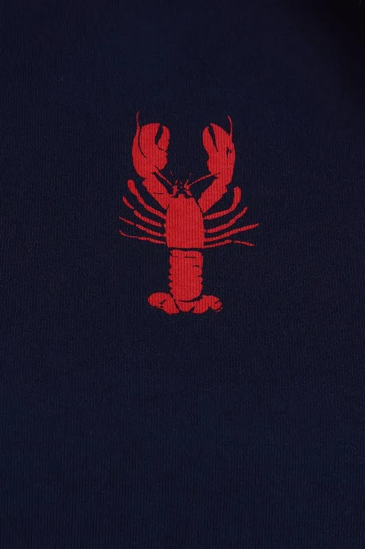 Lobster Graphic Round Neck Top