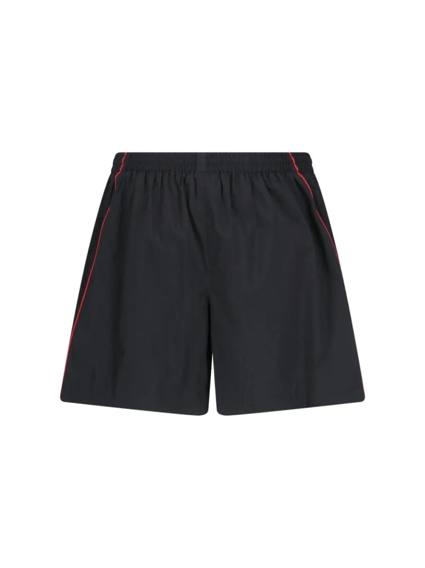 Logo Sports Shorts  Black