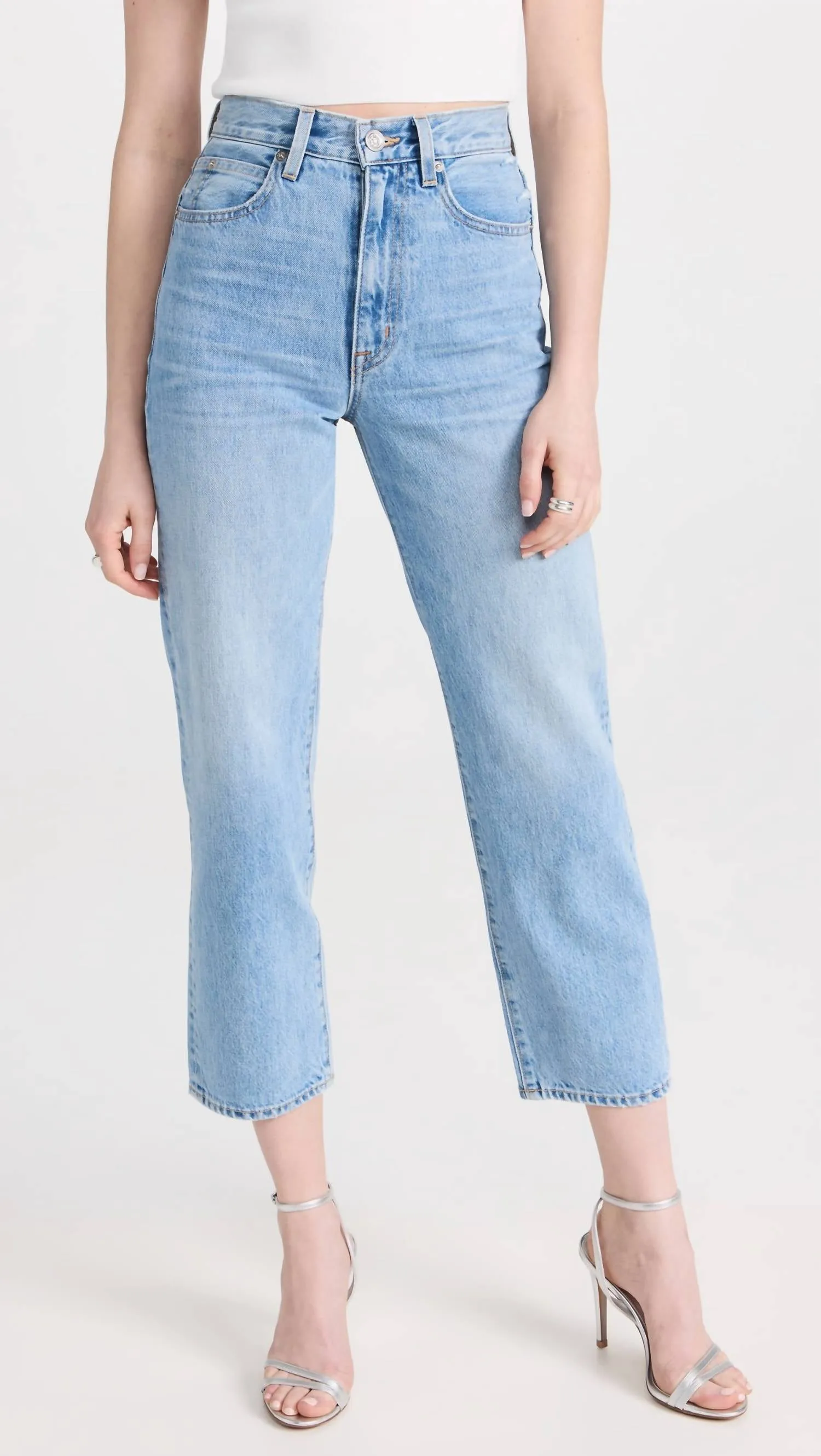 London Crop High Rise Jeans In Far From Home