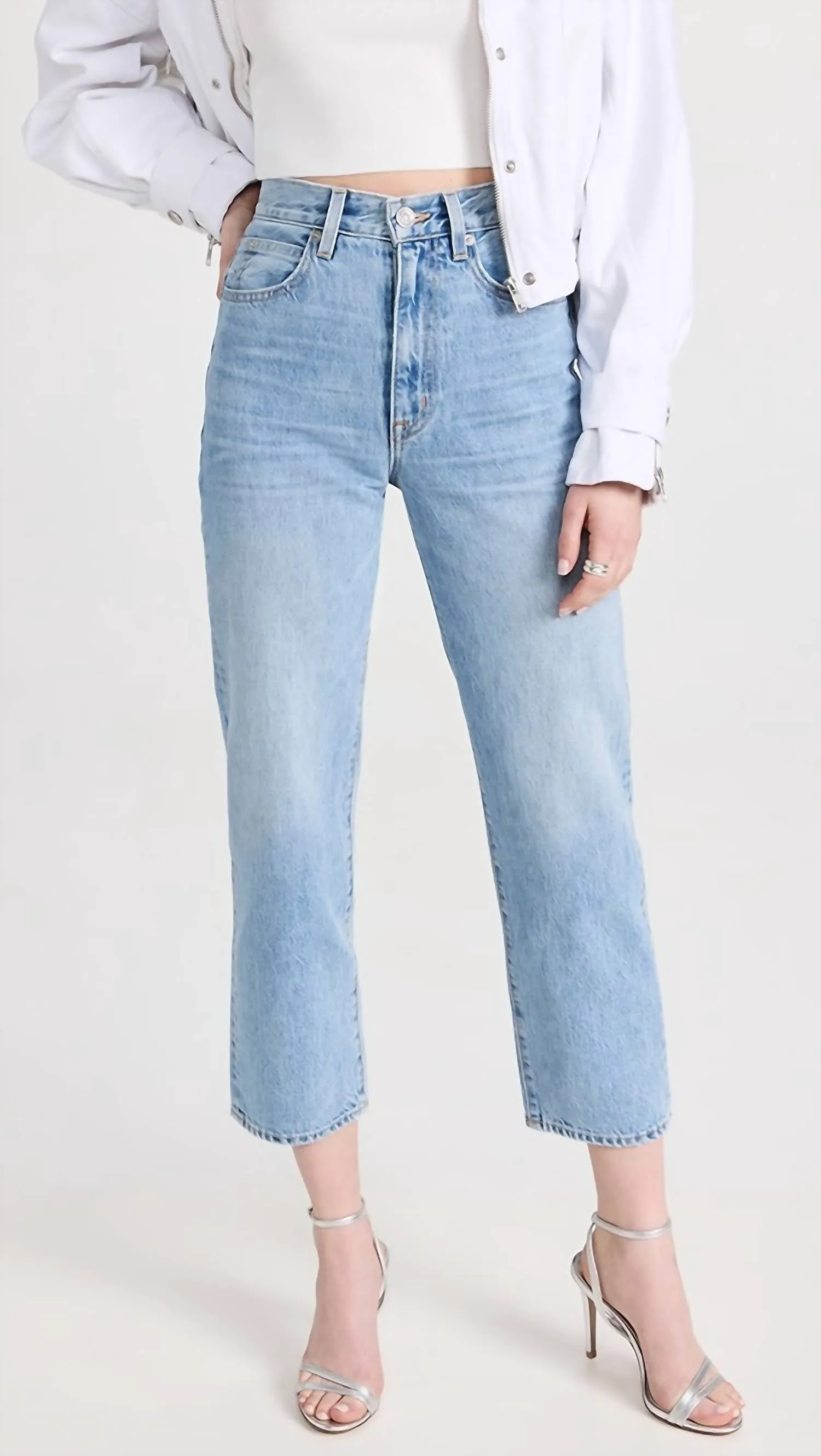 London Crop High Rise Jeans In Far From Home