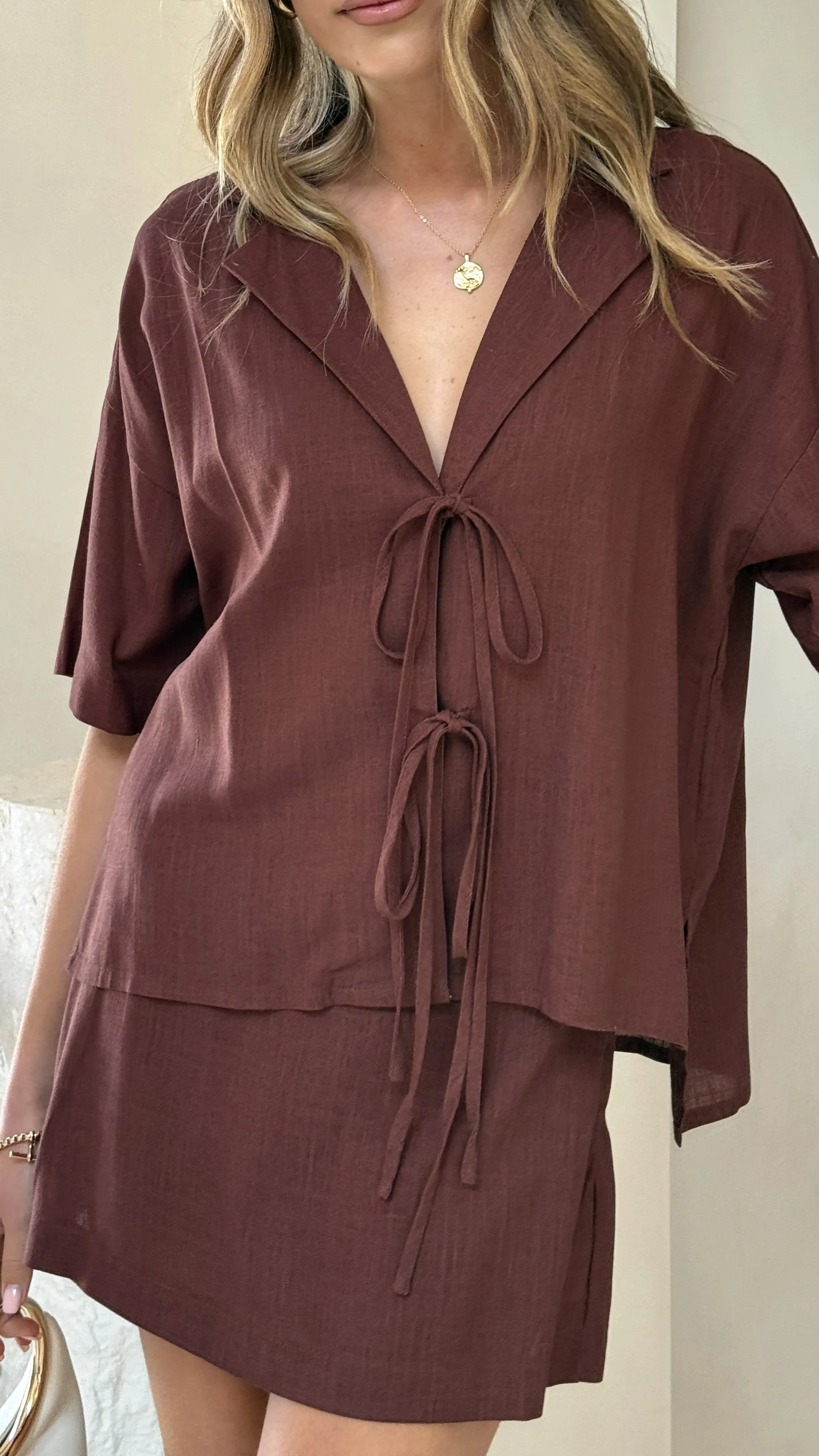 Louise Top - Brown