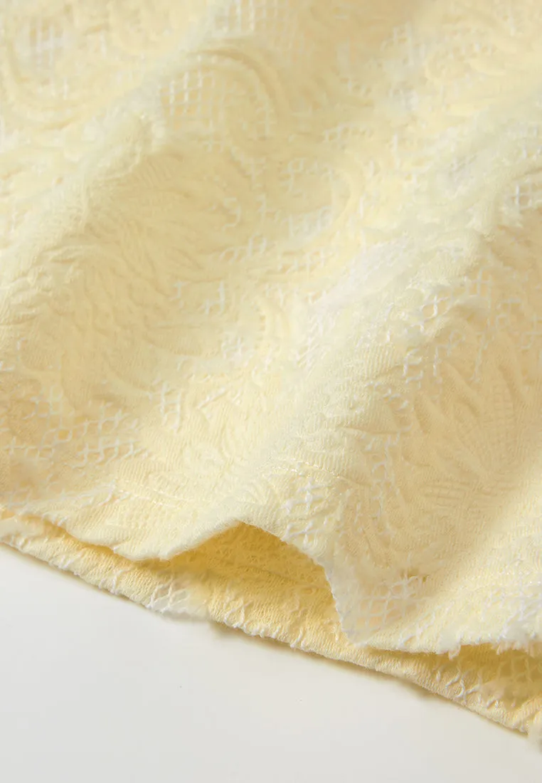 Lurex-detail Jacquard Ribbed T-shirt