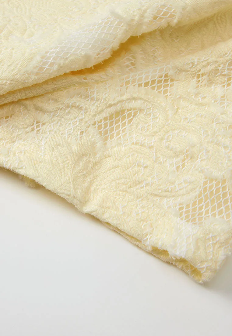 Lurex-detail Jacquard Ribbed T-shirt