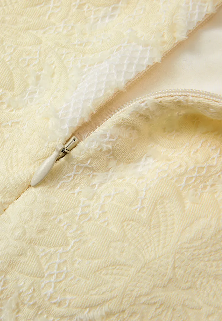 Lurex-detail Jacquard Ribbed T-shirt