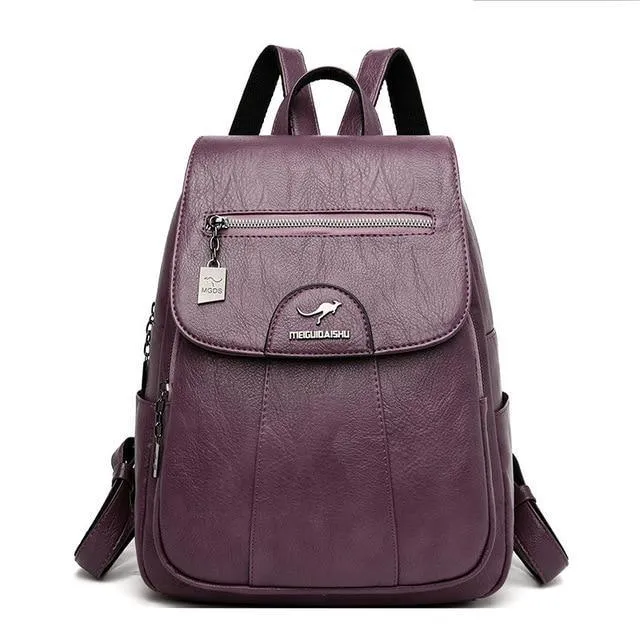 Luxury leather backpack