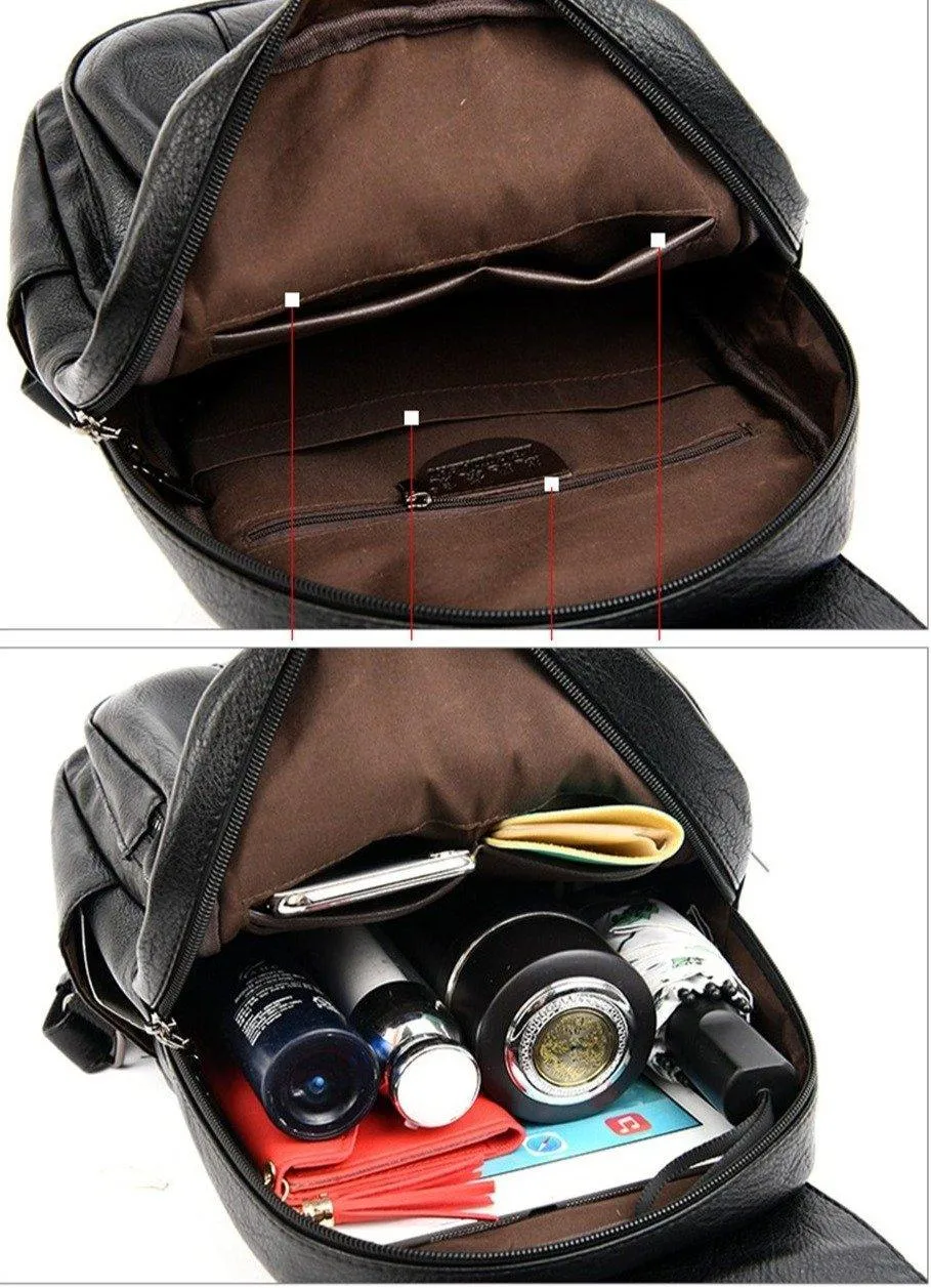 Luxury leather backpack
