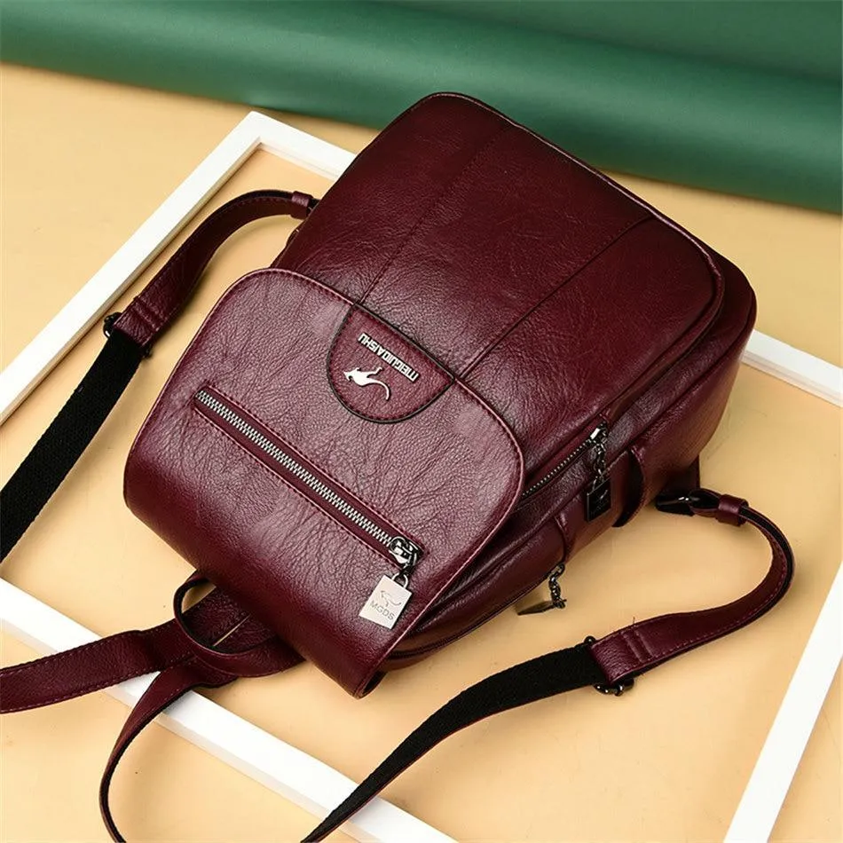 Luxury leather backpack